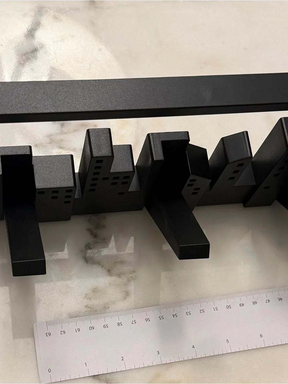 NWT Umbra Skyline Wall Hook Rack Black Modern Coat Rack Entryway Organizer